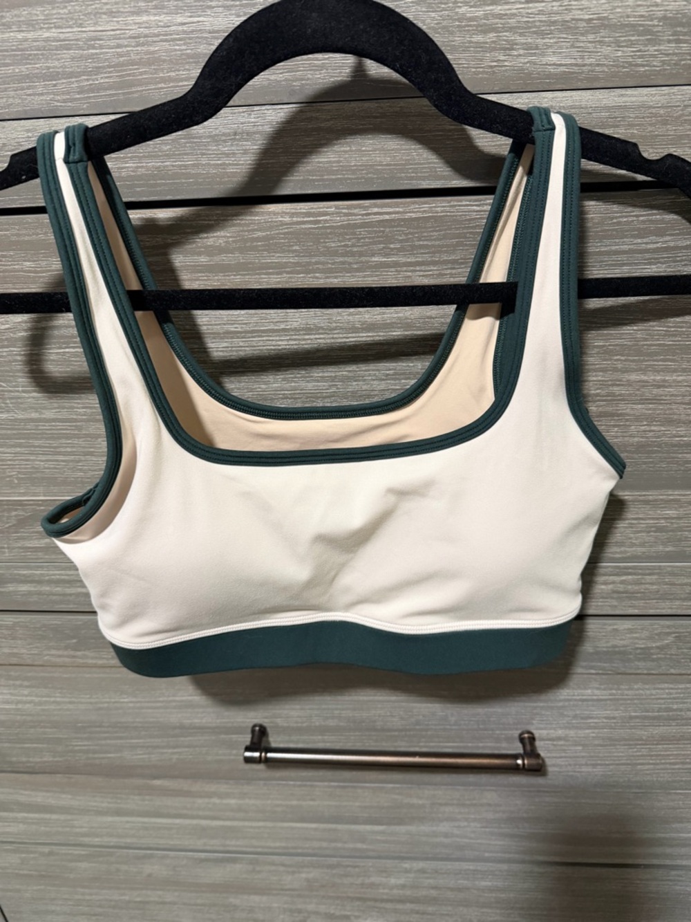 Liaison the label supportive contrast bra sand and pine size medium